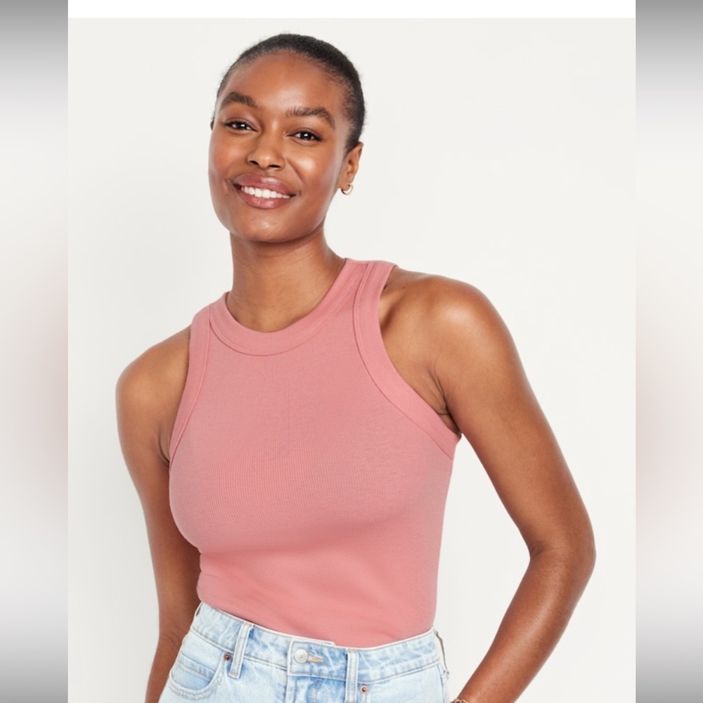NWT! Knitted Rib-Knit Tank Top
